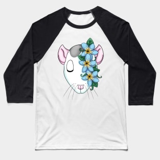 Flower Rat Baseball T-Shirt